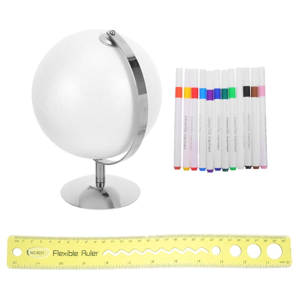IFANLANDOR 1Jgo Globo Decorativo Para Escritorio Con Soporte Metálico Kit Para Proyectos De Manualidades Y Estudio