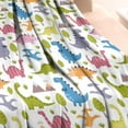 thumbnail image 3 of Colorful Cartoon Dinosaurs Repeated Scenery Pattern Blanket,Comfortable Soft Lamb Wool Throw Blanket,All Season,Warm Lightweight Blankets for Sofa Bed Couch Living Room Chair,30"x40", 3 of 4