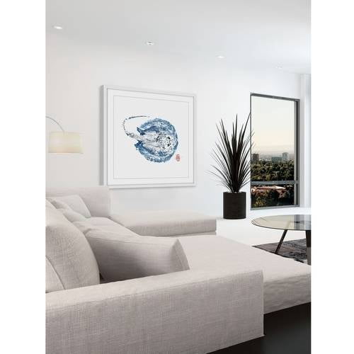 Stingray Blue Framed Painting Print