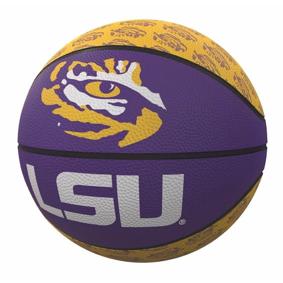 Logo Chair 162-91MR-1 NCAA Louisiana State University Repeating Mini-Size Rubber Basketball
