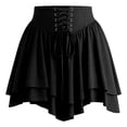 thumbnail image 3 of Rggeeun Halloween Costumes for Women Renaissance Corset Halloween Costumes Layered Ruffle A Line Skirt Holiday Stylish,Black,Xl, 3 of 5