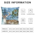 thumbnail image 5 of Orinice Deer Snow Christmas Wreath Graphic Decorative Cushion Throw Pillow Cover 12x12in, 5 of 5