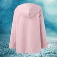 thumbnail image 4 of FINALGANG New Anoraks For Women Solid Color Long Sleeve Hooded Waterproof Windbreaker Full Zipper Warm Jackets With Pockets Design Durable Soft Fabric, 4 of 5