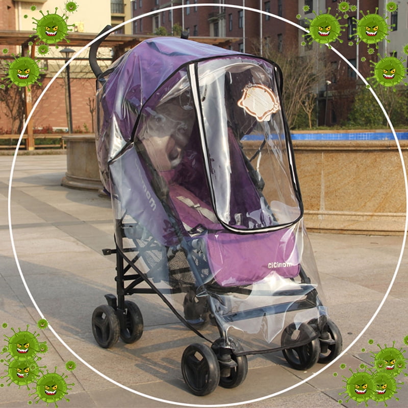 Universal Baby Stroller Waterproof Rain Cover Wind Dust Shield Carrier Rai FLI 