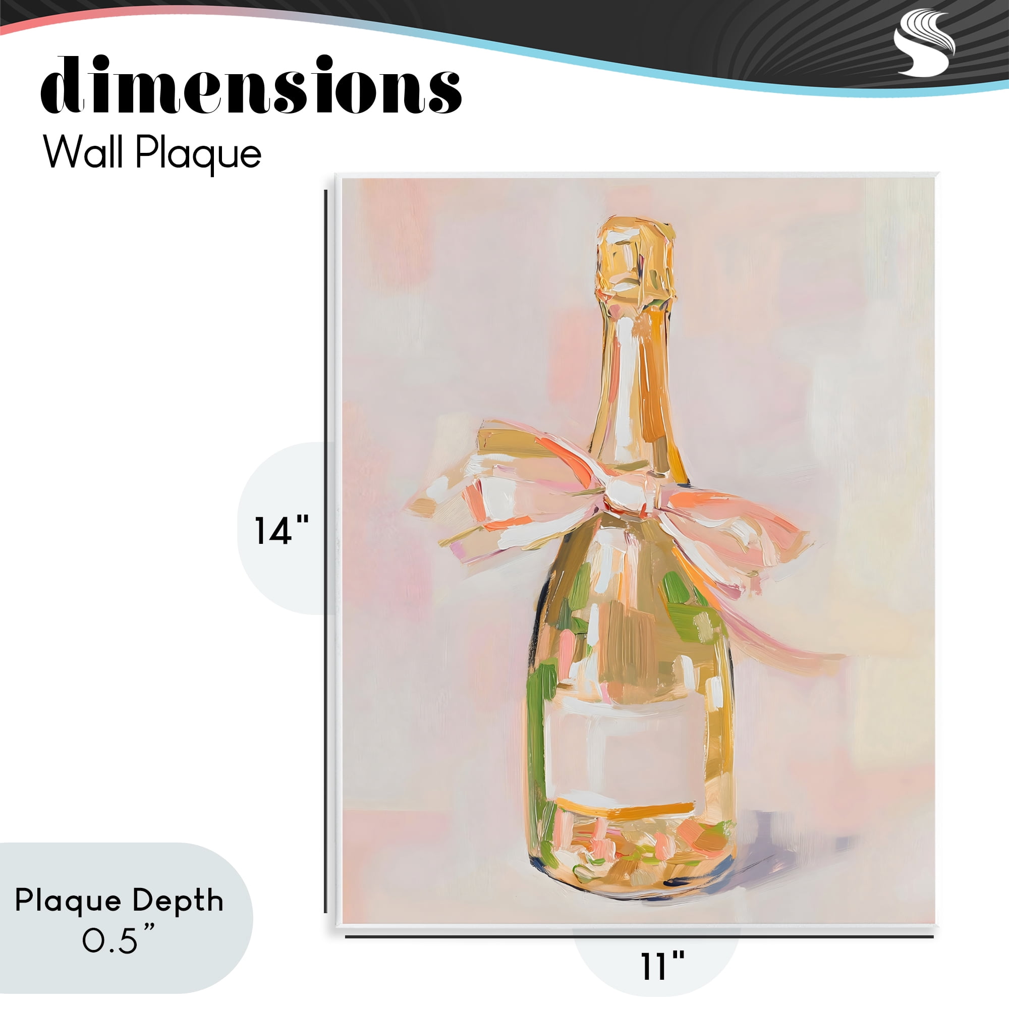 Stupell Industries Pink Champagne Celebration Wall Plaque Art, design by The Prints Vibe