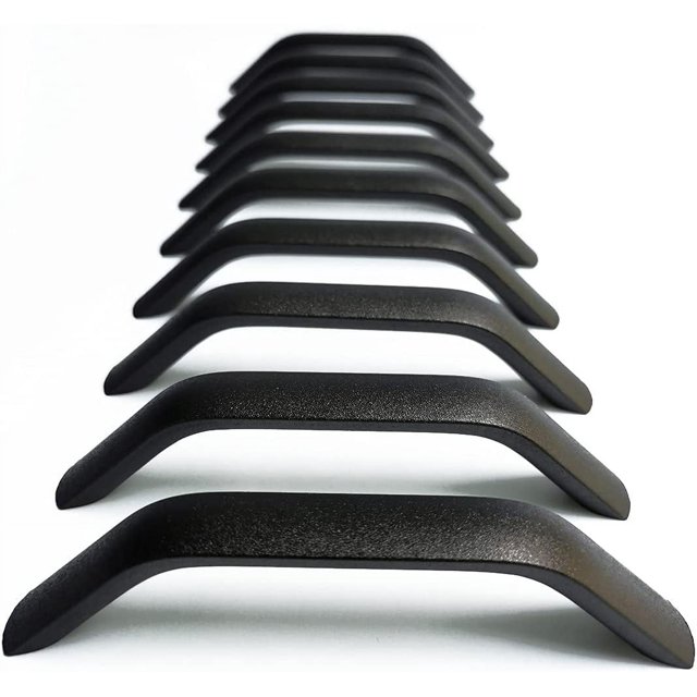 Paquete de 10 tiradores y pomos para cajones para armarios de cocina, tiradores de puertas, cajones, muebles de dormitorio, distancia entre centros 160 mm, pulidos con chorro de arena