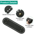thumbnail image 3 of Uxcell 2pcs Bag Bases for Crochet, 10.2" x  3.1" Oval Bag Bottom Shaper with D-Shaped Handles, Crochet Base Purse Bottom for DIY Shoulder Bag Handbag Making Supplies Black, 3 of 6