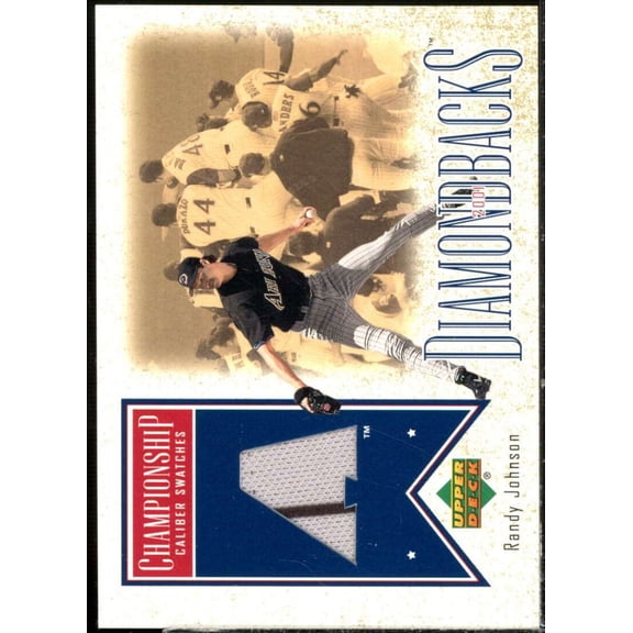 Randy Johnson Card 2002 Upper Deck Championship Caliber Swatch #RJ