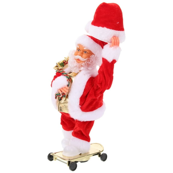OFFIGAM Christmas Musical Doll for Kids, Red Standing Figure Toy with Bag, 1 Piece Holiday Music Toy for Children
