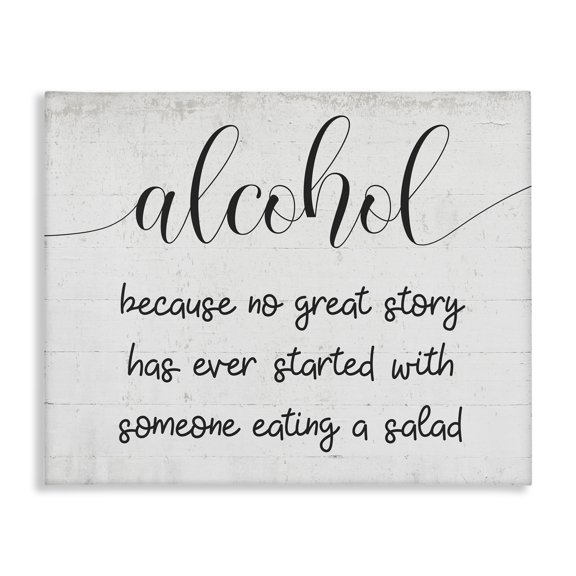 Stupell Industries Rustic Lodge Alcohol for Great Story Canvas Art, 20 x 16, by Lil' Rue