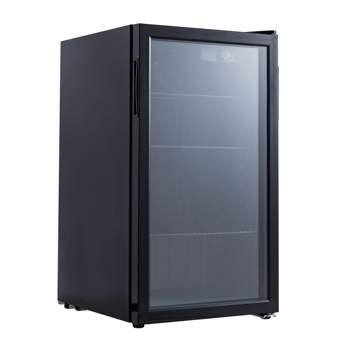 Gymax 120 Can Beverage Refrigerator Beer Wine Soda Drink Cooler Mini Fridge Glass Door