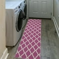 thumbnail image 6 of Ottomanson Non-Slip Hallway Runner Rug 20" x 59" Perfect for High Traffic Areas, Hot Pink Trellis, 6 of 8