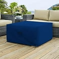 thumbnail image 2 of COVERS&ALL Square Ottoman Cover, Heavy Duty 18 Oz Waterproof UV & Weather Resistant Patio Garden Furniture Stool Protector Indoor Outdoor with Air Vents & Drawstrings (21" L x 21" W x 17" H, Blue), 2 of 6