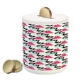 thumbnail image 1 of Geometric Piggy Bank, Squares Circles and Triangles in Different Colors with Scribble Lines on White, Ceramic Coin Bank Money Box for Cash Saving, 3.6" X 3.2", Multicolor, by Ambesonne, 1 of 4