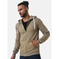 thumbnail image 2 of Men Zipper Solid Full Sleeve Stylish Casual Hooded Sweatshirt, 2 of 6