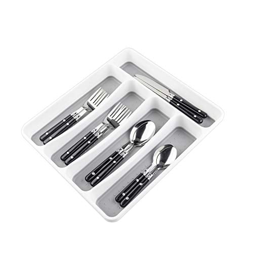 PLASTIC LARGE CUTLERY TRAY 5 COMPARTMENT BASIN TIDY ORGANISER KITCHEN UTENSIL 