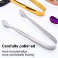 thumbnail image 1 of Stainless Steel Ice Tong Small Cubic Sugar Tongs Mini Cubic Sugar Pastry Tong Mini Coffee Bar Serving Clip, Purple, 1 of 9