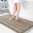 thumbnail image 1 of Alfombra de baño Yimobra Ultra Plush Chenille, 44 x 24 cm, color camel, 1 of 9