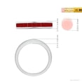 thumbnail image 4 of ANGARA Natural Channel Set Square 1.1 ct Ruby Half Eternity Ring in 14K White Gold for Women (Size-2.4mm) | July Birthstone Jewelry for Her, 4 of 9