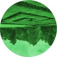 thumbnail image 1 of Ahgly Company Machine Washable Indoor Square Transitional Green Area Rugs, 3' Square, 1 of 7