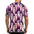 thumbnail image 6 of Mens Halloween Shirts Skeleton Spider Print Short Sleeve Spooky Tops Bat Graphic Crew Neck Scary Funny Tees 2XL, 6 of 6