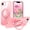 Pink, variant on ELEHOLD Rugged Case For iPhone 17e/iPhone 16e , Shockproof Magnetic Ring Holder Kickstand Heavy Duty Protective Cover,  Rose