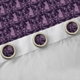thumbnail image 4 of Feelyou Purple Damask Blackout Curtains Set of 2 (52x84 Each), Gothic Cat Window Curtains, 4 of 6