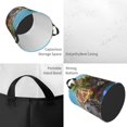 thumbnail image 2 of Fotbe Playful Hedgehog Forest Pond Cesto de Ropa con Asas, Cesto Impermeable de Gran Capacidad, Bolsa de Lavado para Dormitorio, Cesto de Ropa con Ruedas y Asas-Small, 2 of 6