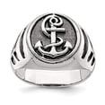 thumbnail image 2 of Sterling Silver Antiqued Anchor Ring Size 11, 2 of 3