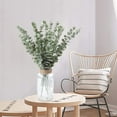 thumbnail image 4 of 12pack Eucayptus Stems Real Touch Leaf Fake Greenery Decor Plastic Artifical Plants Faux Eucalyptus Leaves Wedding Bouquet Dining Table Centerpiece Home Decor (Green), 4 of 5