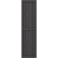 thumbnail image 4 of Ekena Millwork 14"W x 82"H Americraft Four Board Exterior Real Wood Two Equal Panel Framed Board-n-Batten Shutters (Per Pair), Shadow Mountain, 4 of 9
