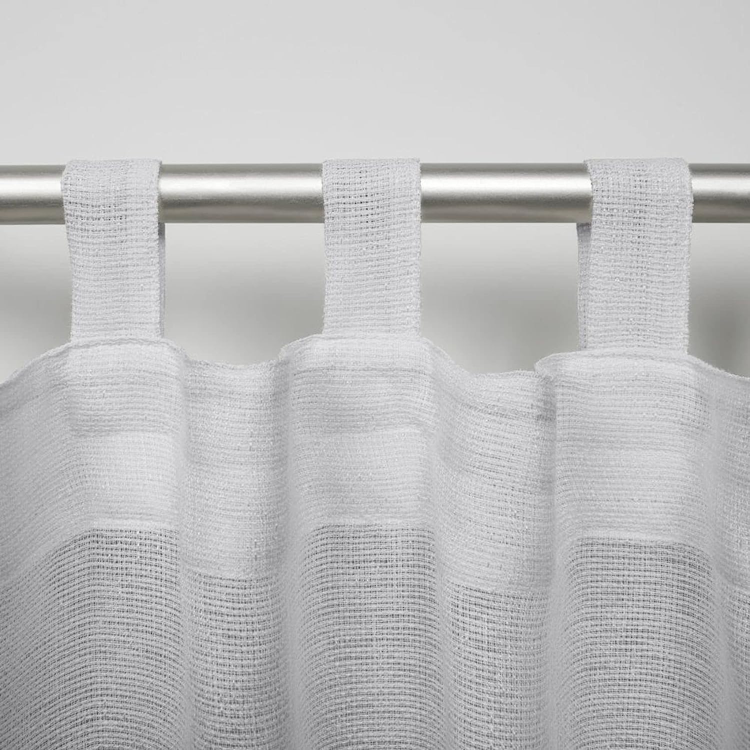 Exclusive Home Curtains Miami Semi-Sheer Indoor/Outdoor Tab Top Curtain Panel Pair, 54x84, Cloud Grey