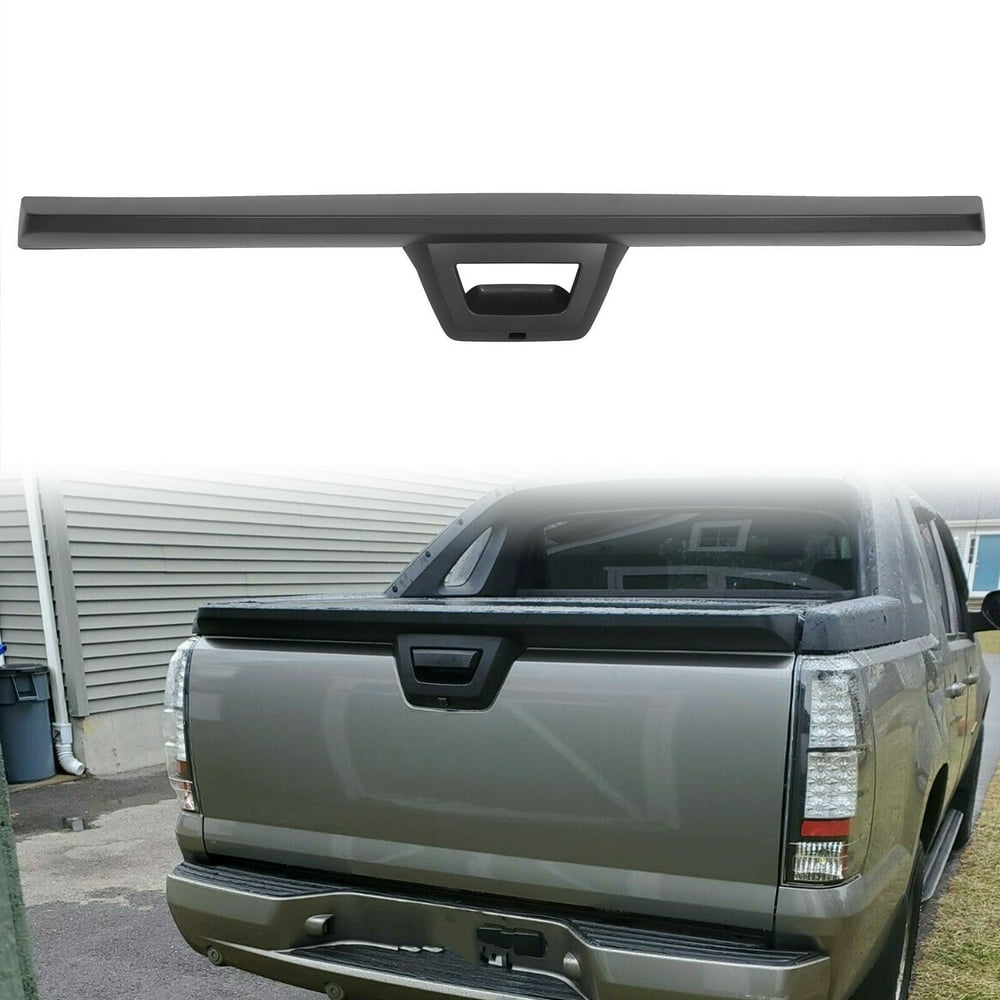 ECOTRIC Tailgate Cap Top Molding Trim Spoiler W/Camera Hole Black