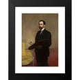 thumbnail image 2 of Teodor Axentowicz 11x14 Black Modern Framed Museum Art Print Titled - Self-Portrait with Palette (1898), 2 of 5