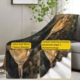 thumbnail image 3 of Champagne Glass Throw Blanket Gifts, Soft Cozy Fleece Blanket with Elegant Wine Glass Print, Lightweight Warm Blanket for Couch Bed Sofa, Perfect for Wine Lovers and Home Decor, 40x50 in, 3 of 6