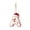 A, variant on QISIWOLE White Letter R Christmas Letter Ornament with Red Hat Decor, 2D Acrylic Hanging Pendant, 3.15 x 2.36 in Acrylic Letter Ornament, for Christmas Tree Garland Mantel Decor