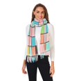 thumbnail image 2 of FORMRS Womens Scarf Winter Soft Long Big Warm Shawls Wrap Tassel Scarves, Colorful Checkered Pattern, 2 of 9