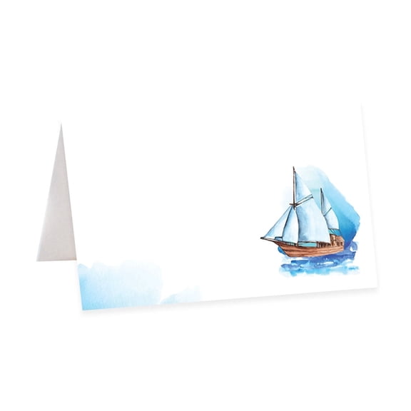 Koyal Wholesale Nautical Sailboat Table Tent Place Cards Wedding Decorative Cardstock 56 Pack