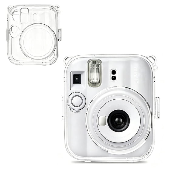 Crystal Camera Case for Instax Mini 13, Transparent Hard Shell Carrying Storage Case, Clear Case,Protection Raised Lens Guard Shockproof Scratch Resistant
