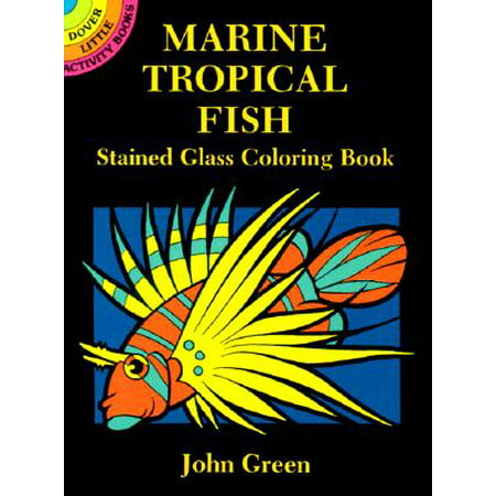 Marine Tropical Fish Stained Glass Coloring Book