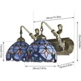 thumbnail image 4 of FETCOI Tiffany Wall Sconce Vintage Wall Lamp 2-Light Wall Light for Bedroom Living Room, 4 of 9