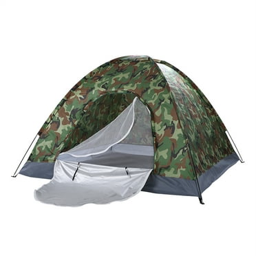 4-Person Camouflage Camping Dome Tent - Waterproof, Easy Setup, Lightweight for Family Outdoor Adventures