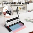 thumbnail image 3 of Coil Spiral Binding Machine, Manual Book Maker 34-Holes Binding 120 Sheets, Punch Binder Adjustable 3/16" - 9/16" Coil Binding Spines, for Letter Size, A4, A5, 3 of 6