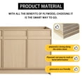 thumbnail image 5 of AVAXA Modern 48" Freestanding Bathroom Vanity with White Resin Sink & Soft-Close Cabinet Doors in Oak Finish, 5 of 18