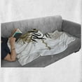 thumbnail image 6 of Saying Soft Flannel Fleece Throw Blanket, Tropical Summer Holidays and Vacation Concept Hand-drawn Enjoy Summer Text, Cozy Plush for Indoor and Outdoor Use, 50" x 70", Camel Black White, by Ambesonne, 6 of 6