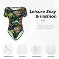 thumbnail image 6 of Naloa Dinosaur Skeleton Women's Short-Sleeved Onesie, One-Piece Swimsuit for Parties, dates, clubs - Large, 6 of 9