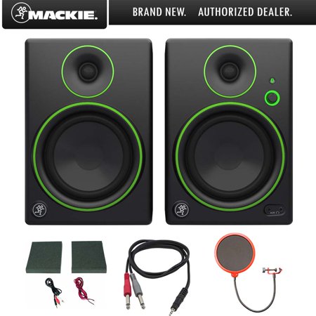 Mackie CR5BT CR Series Channel Studio Monitor (Pair) w/ Pro DJ Bundle Includes, 3-feet 1/8