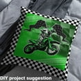 thumbnail image 2 of jejeloiu Outdoor Motocross Fabric by the Yard 3 Yards,Speed Sports Sewing Fabric,Green White Black Fabric for Sewing For Boys,Lightweight Room Decorative, 2 of 6