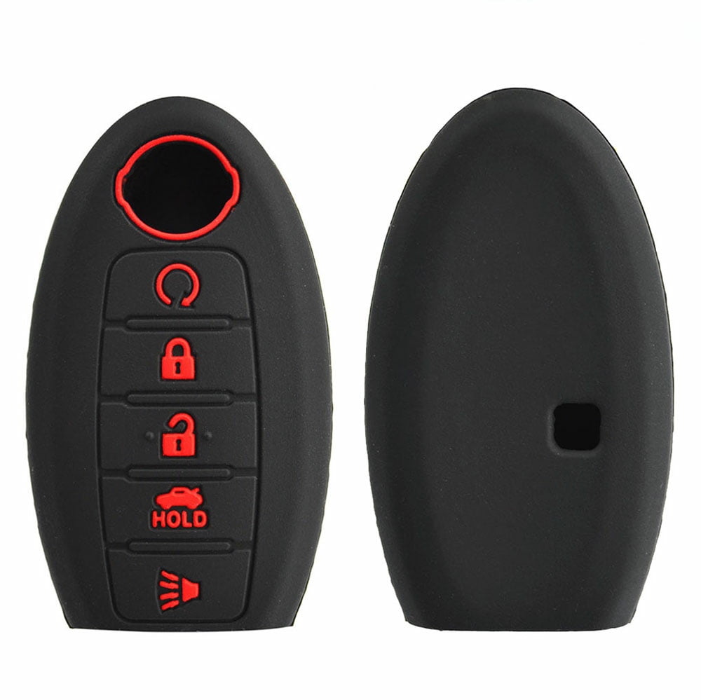 5 Buttons silicone Remote Smart Key Fob Cover Keyless Entry Case Holder Jacket Protector for Nissan Rogue Maxima Altima Sedan Pathfinder