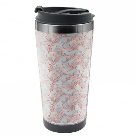 

Leaves Travel Mug Tree of Life Branches Steel Thermal Cup 16 oz by Ambesonne